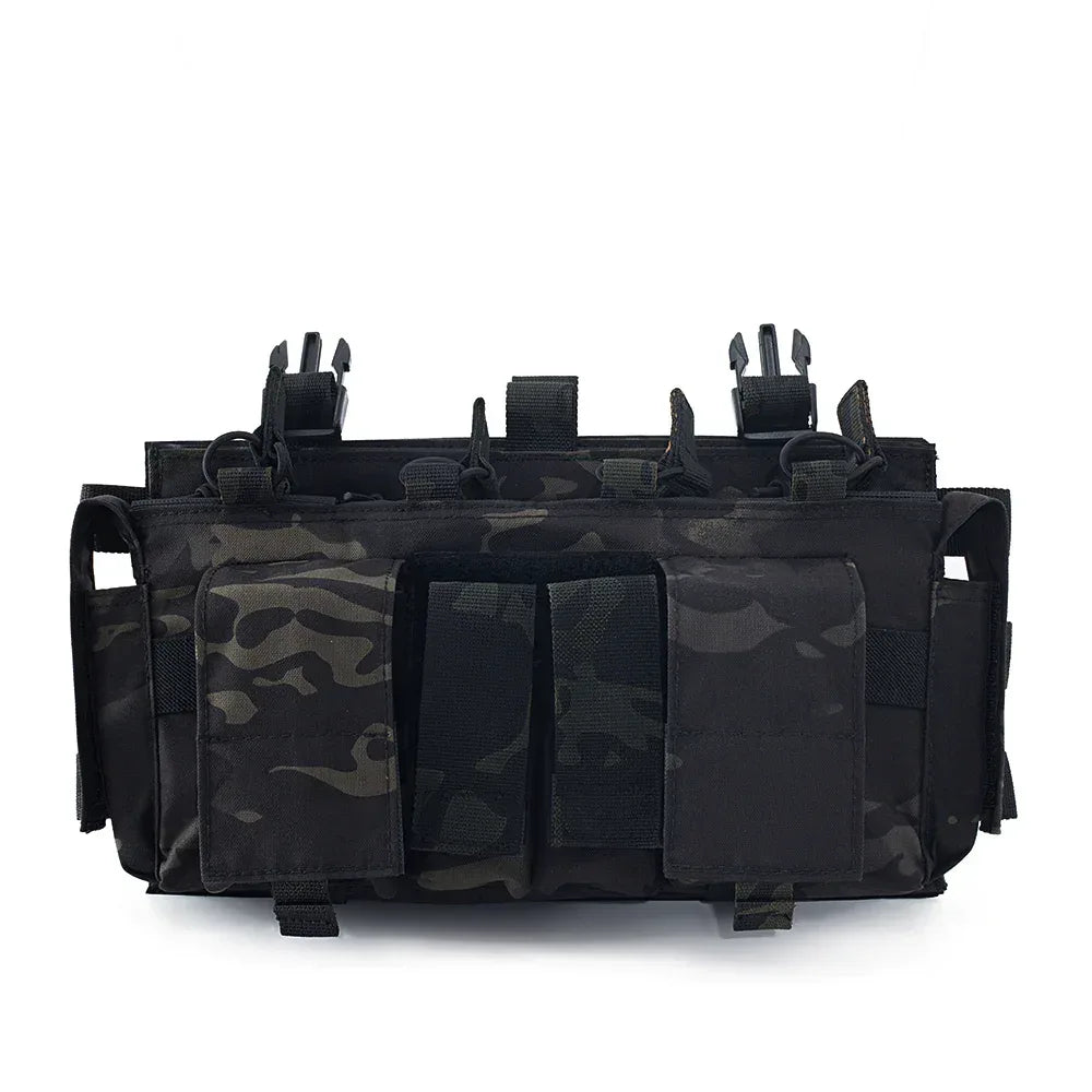SINAIRSOFT Taktika Revuo Poŝo 9mm 5.56 Por liberiga buko Vesto Brusta Platformo