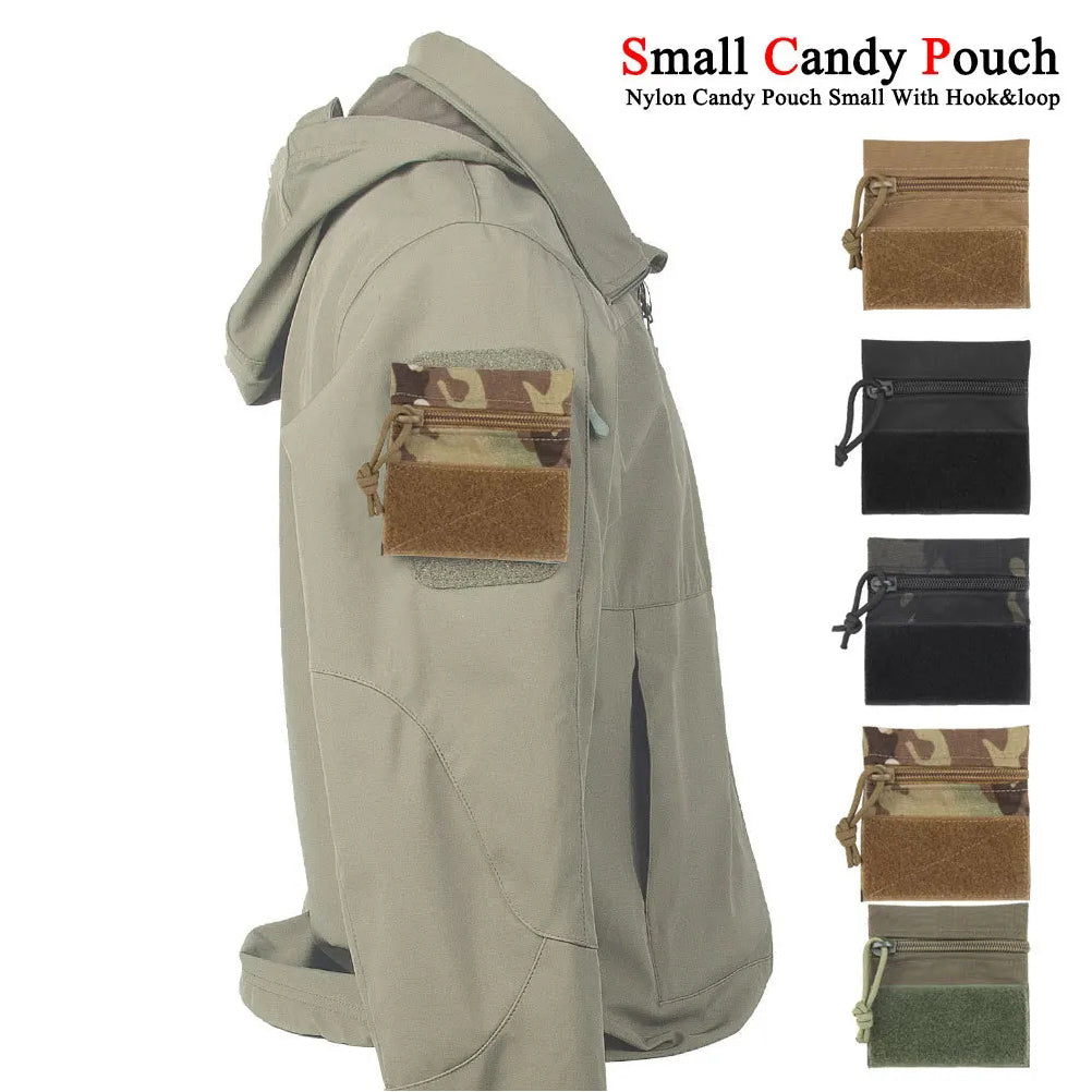 SINAIRSOFT Tactical Micro Flat Zipper Pouch Portable Storage Bag