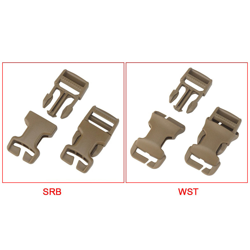 SINAIRSOFT Tactical 1" QASM SRB Buckle Quick Mount Mil-spec MOLLE PALS Webbing Attach Vest