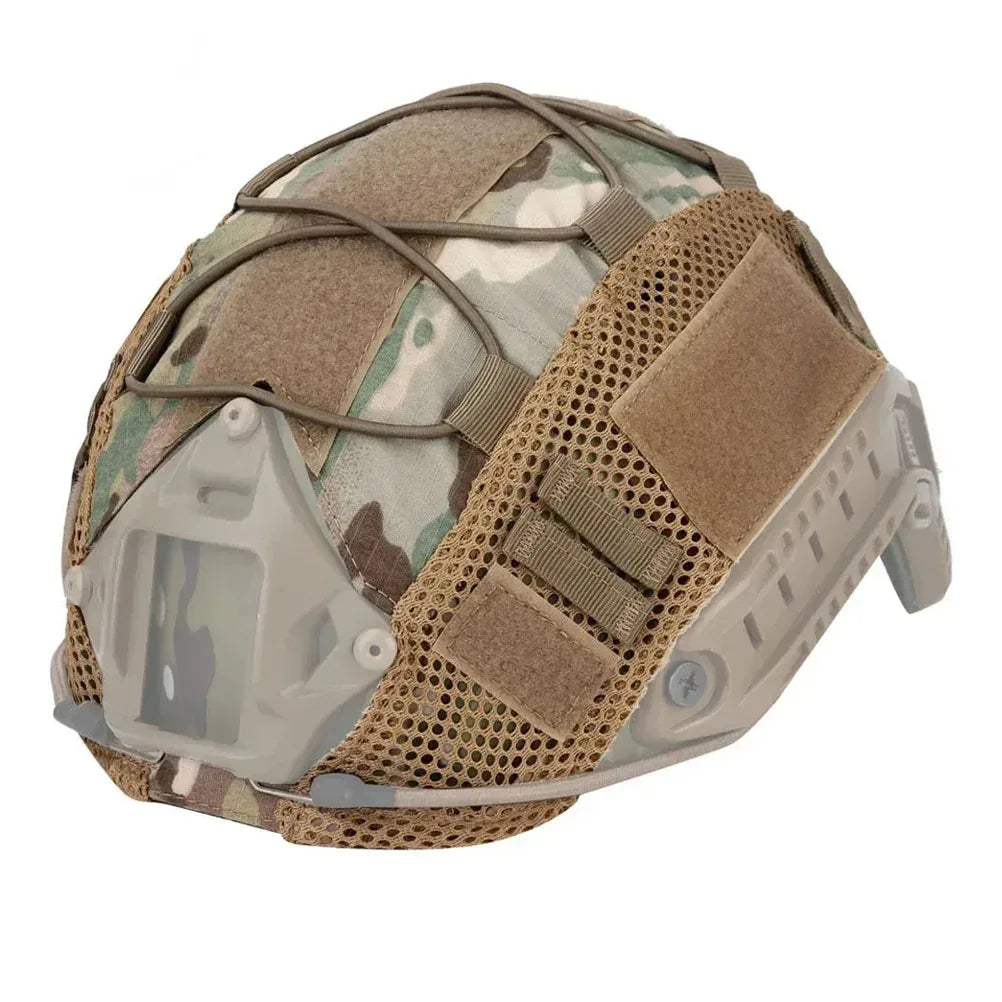 SINAIRSOFT Taktika Kaskokovrilo kun maŝo por Airsoft Ĉasado Rapida Kasko Kapvesto