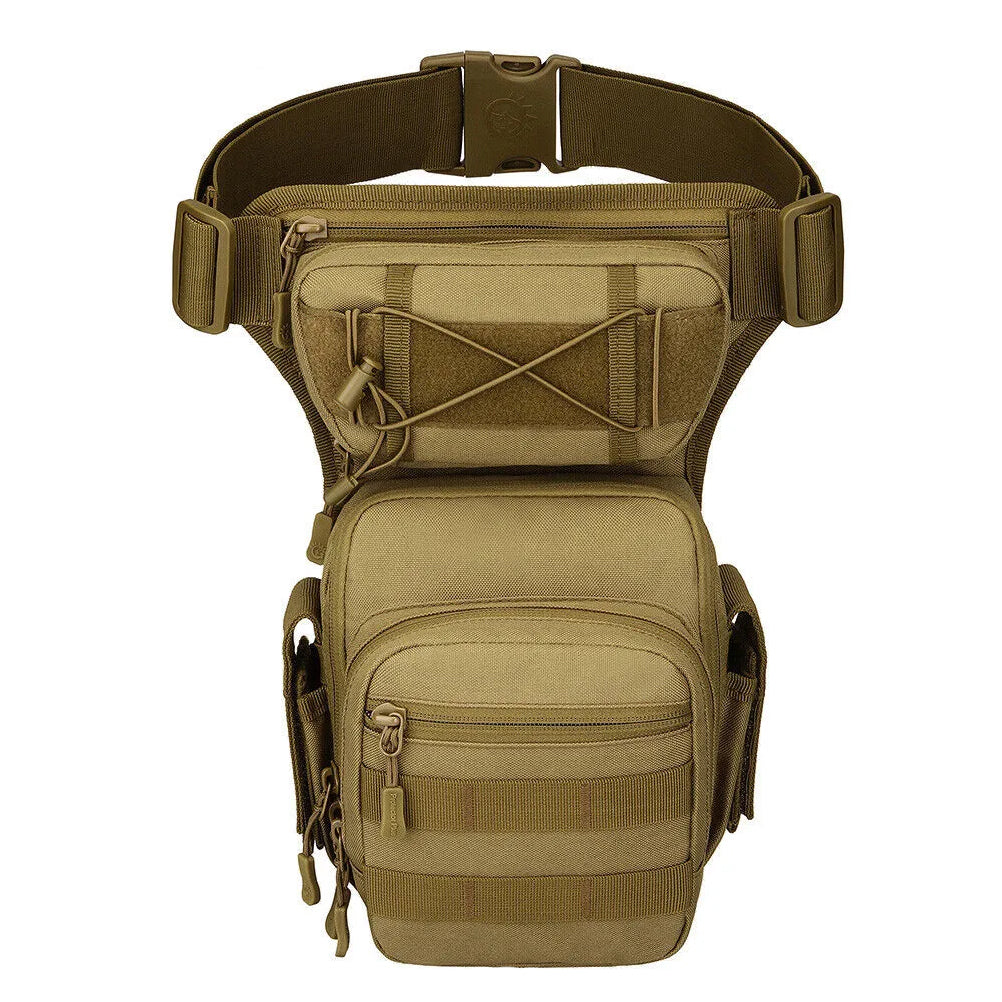 SINAIRSOFT Men Drop Leg Bag Tactical Molle Thigh Waist Fanny Pack Hiking
