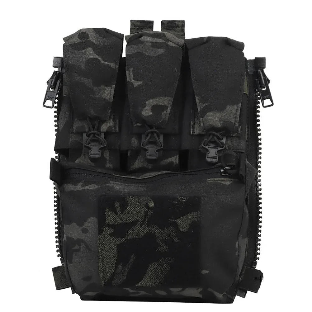SINAIRSOFT Taktika Sturnataka Malantaŭa Panelo Zip-on Poŝo Pako Nilona Poŝo