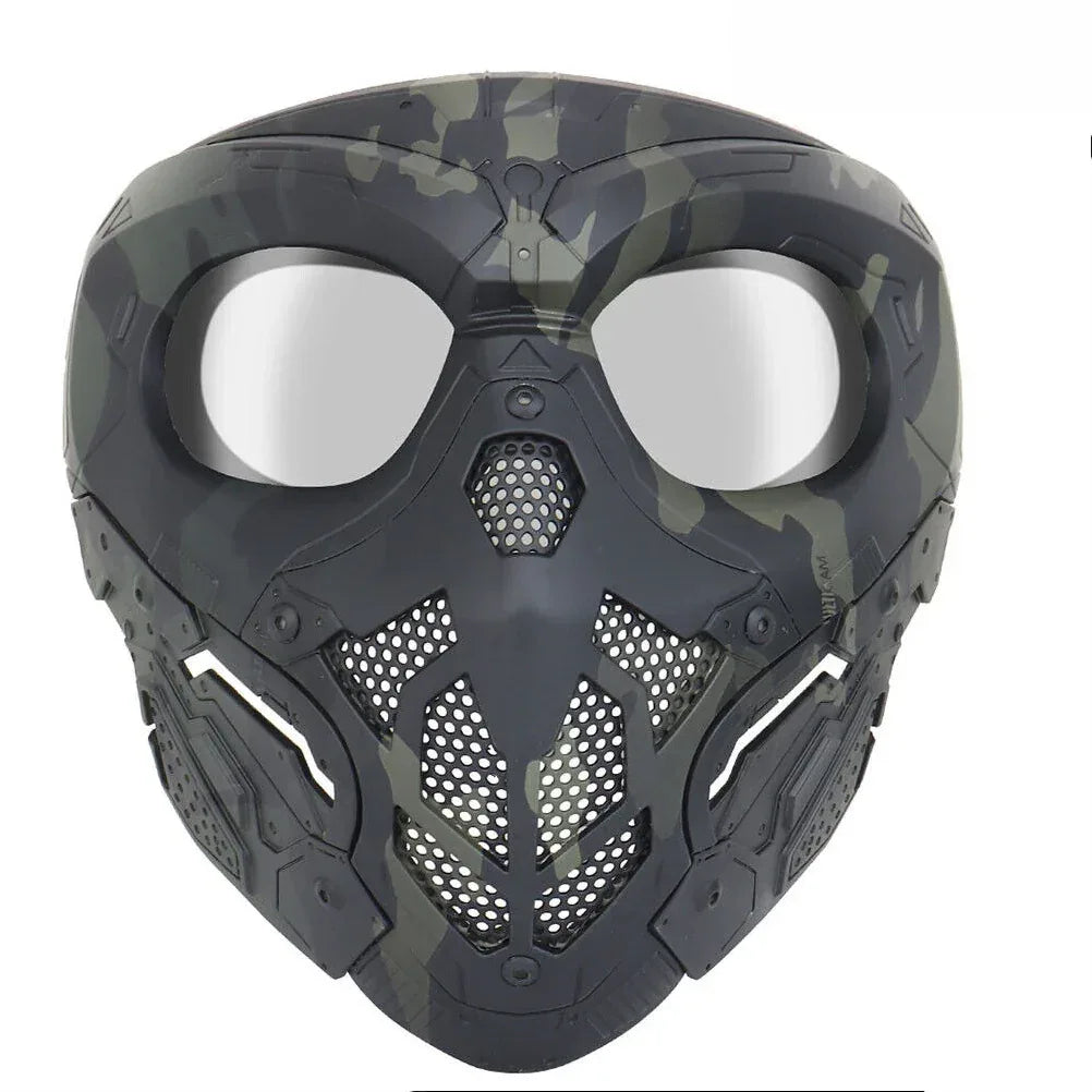 SINAIRSOFT Taktika Kaŝmemora Kranio-Masko Plena Vizaĝa Airsoft CS Protekta Masko
