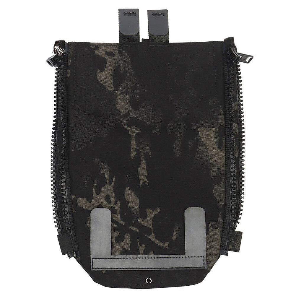 SINAIRSOFT Tactical Zipper Back pack Plate Carrier Bag Panel Hydration Pouch