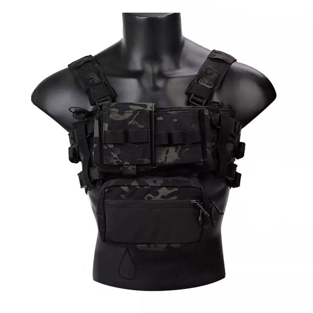 EMERSONGEAR Tactical Chest Rig MK3 Micro Fight Adjust Classic Carrier w/ 5.56 Pouch