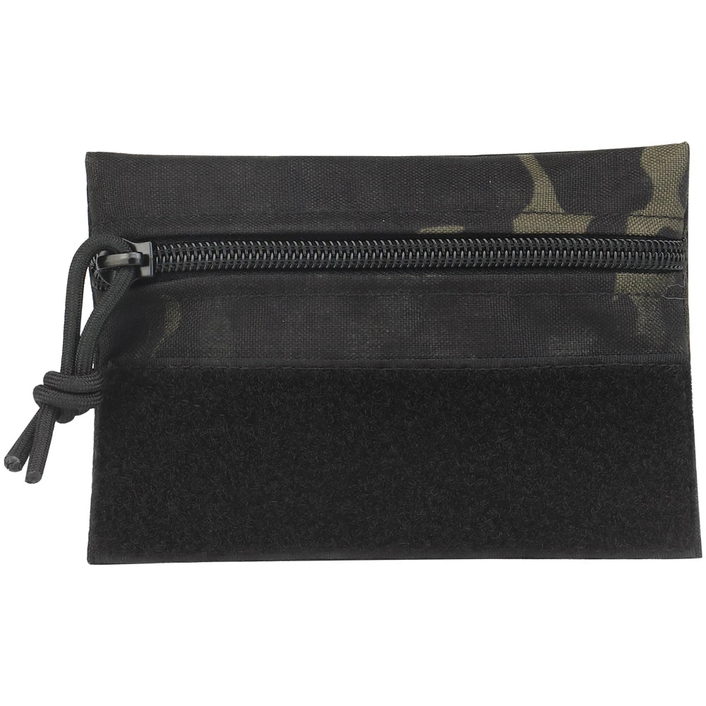 SINAIRSOFT Tactical Front Candy Pouch Zipper Pack Hook Back for Chest Rig