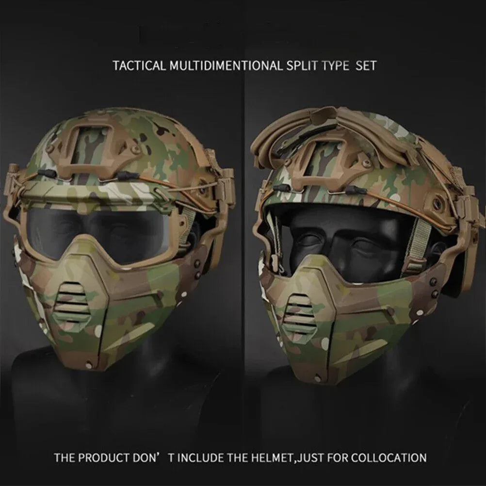 SINAIRSOFT Taktika Duonvizaĝa Masko & Okulvitra Aro Protekta Masko