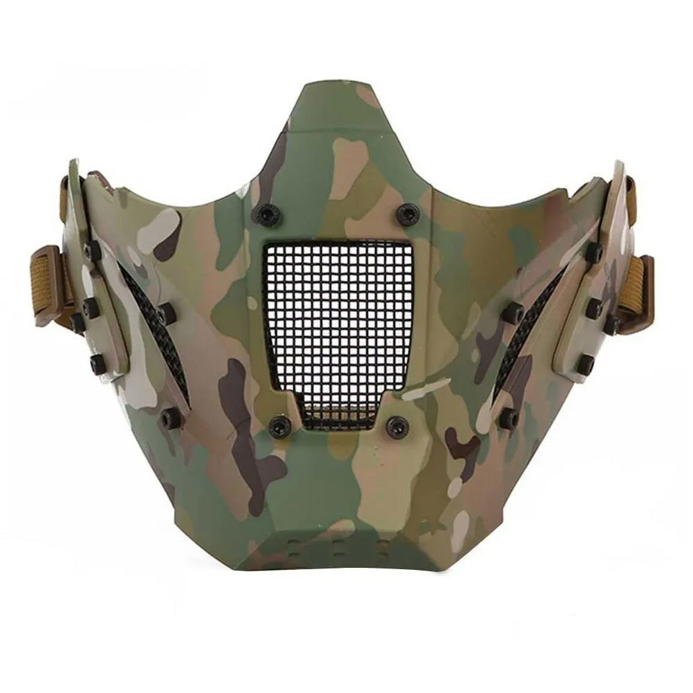 SINAIRSOFT Tactical Mesh Mask Half Face Mask Airsoft FAST Helmet Masks
