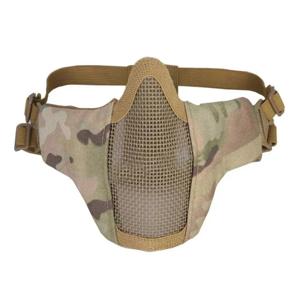 SINAIRSOFT Taktika Airsoft-Masko Metala Reto Duonvizaĝa Paintball-Ĉasmasko