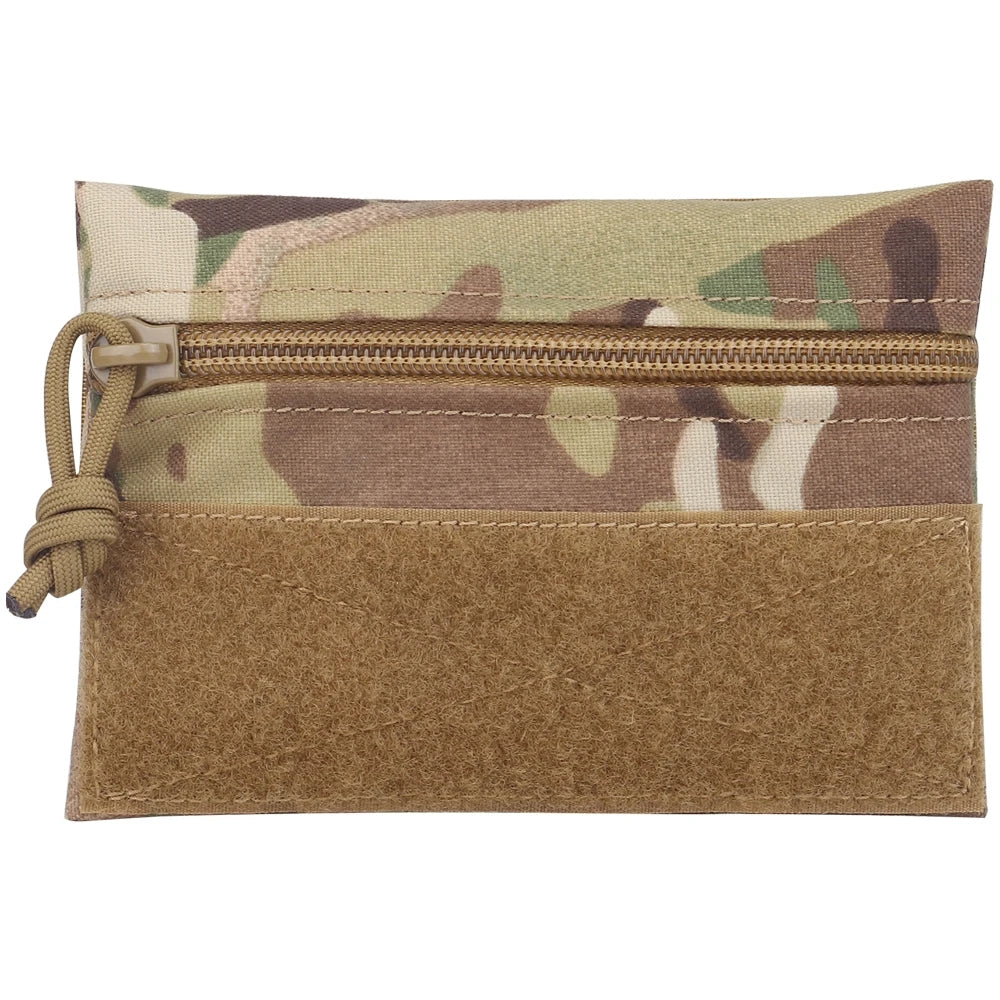 SINAIRSOFT Tactical Front Candy Pouch Zipper Pack Hook Back for Chest Rig