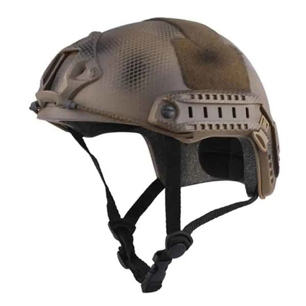 EMERSONGEAR Tactical Fast Helmet Airsoft MH Type Casque w/ NVG Shroud + Side Rail