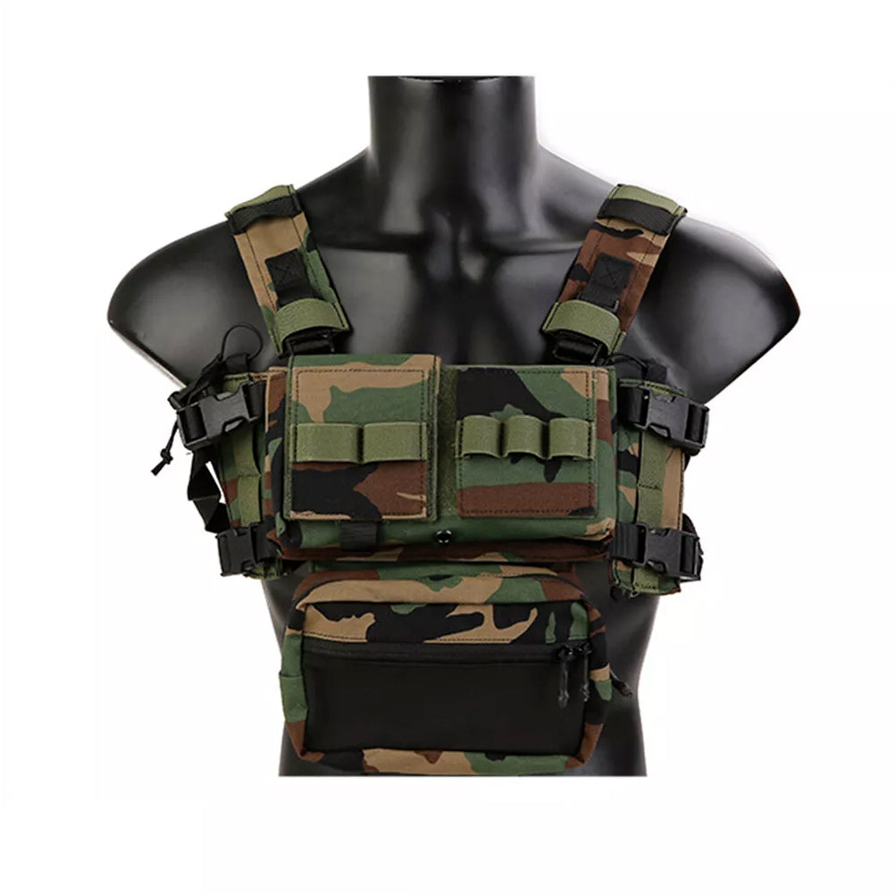 EMERSONGEAR Tactical Chest Rig MK3 Micro Fight Adjust Classic Carrier w/ 5.56 Pouch