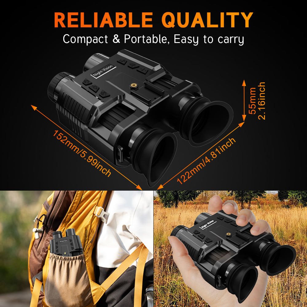 SINAIRSOFT Night-Vision Goggles Telescope Helmet Binoculars 3M 1080P Sensor Video/Audio