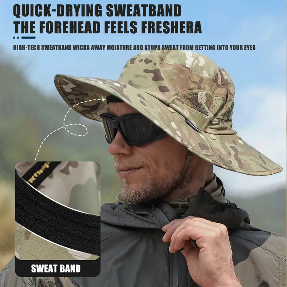 Emersongear® Modular Sun Shield Cap - Detachable Mask & Neck Guard