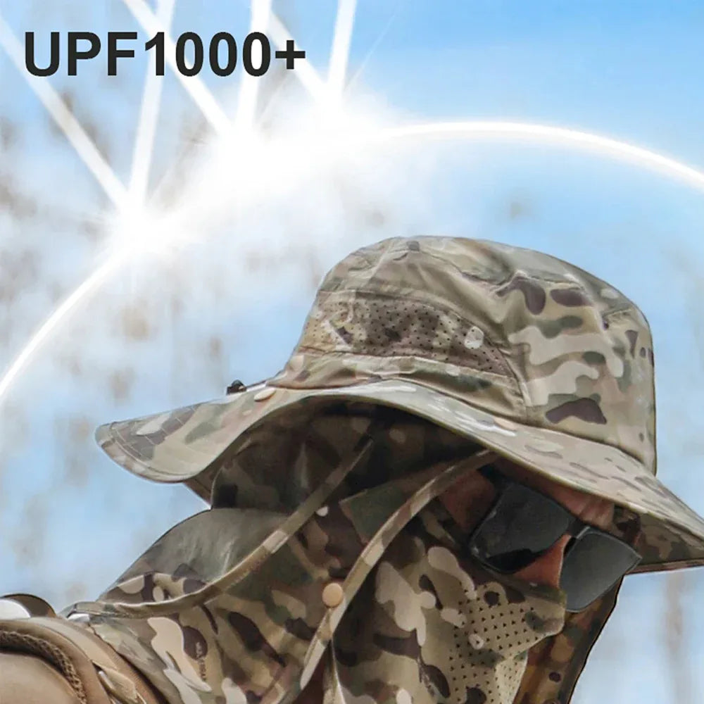 Emersongear® Modular Sun Shield Cap - Detachable Mask & Neck Guard
