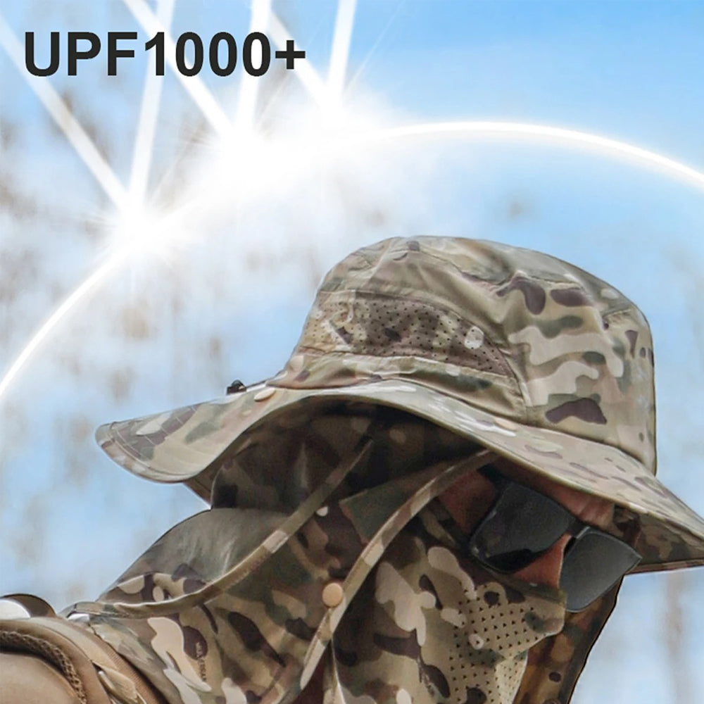 EMERSONGEAR BlueLabel Frillnecks Hat Detachable Face Mask Back Panel Cap