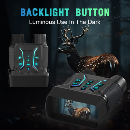 SINAIRSOFT 4K Night Vision Binoculars 4.5 Inch Screen 8X Digital Zoom Tactical Rechargeable