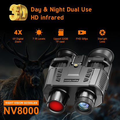 SINAIRSOFT Night-Vision Goggles Telescope Helmet Binoculars 3M 1080P Sensor Video/Audio