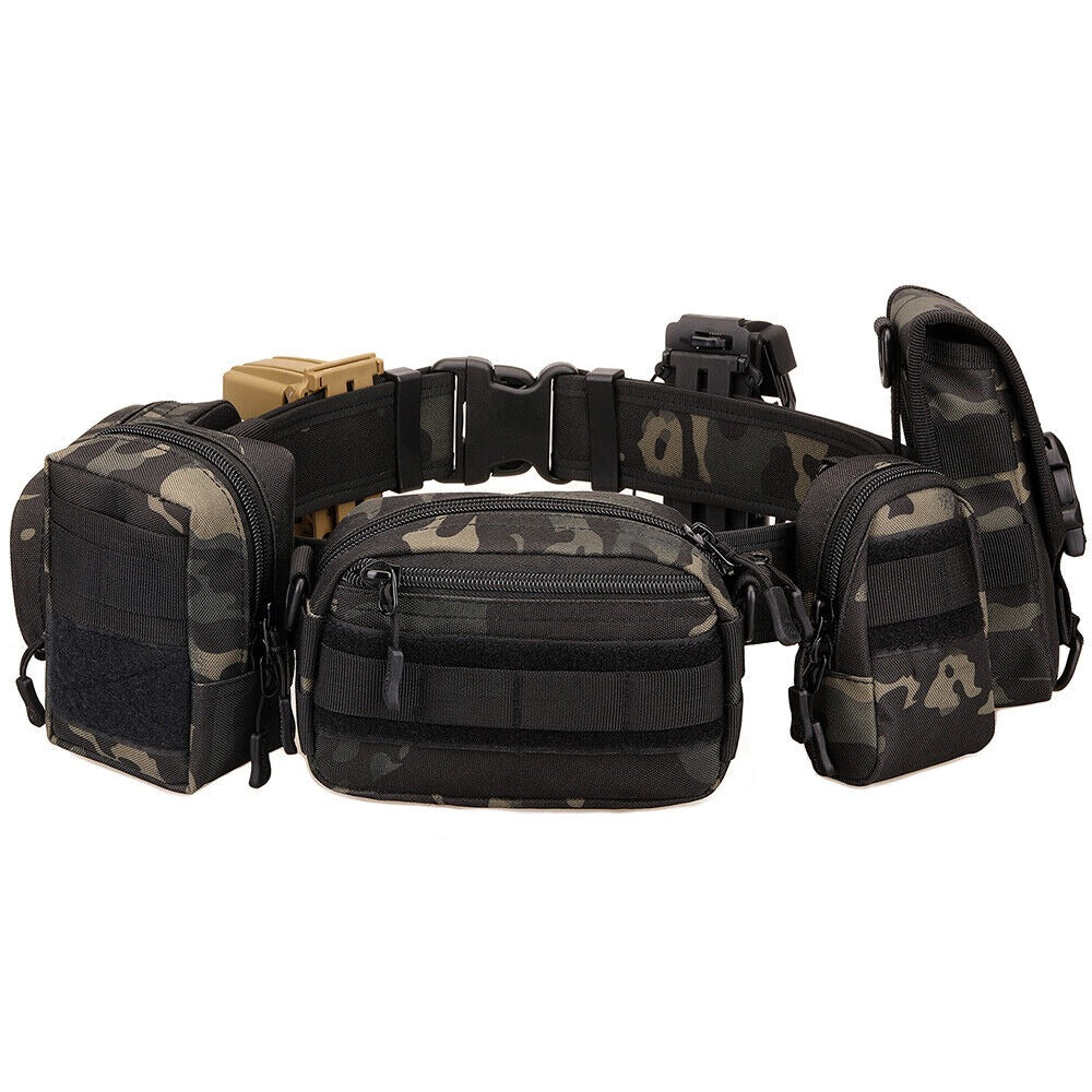 SINAIRSOFT Mens Nylon Outdoor Tactical Belt Heavy Duty Waist Waistband Strap