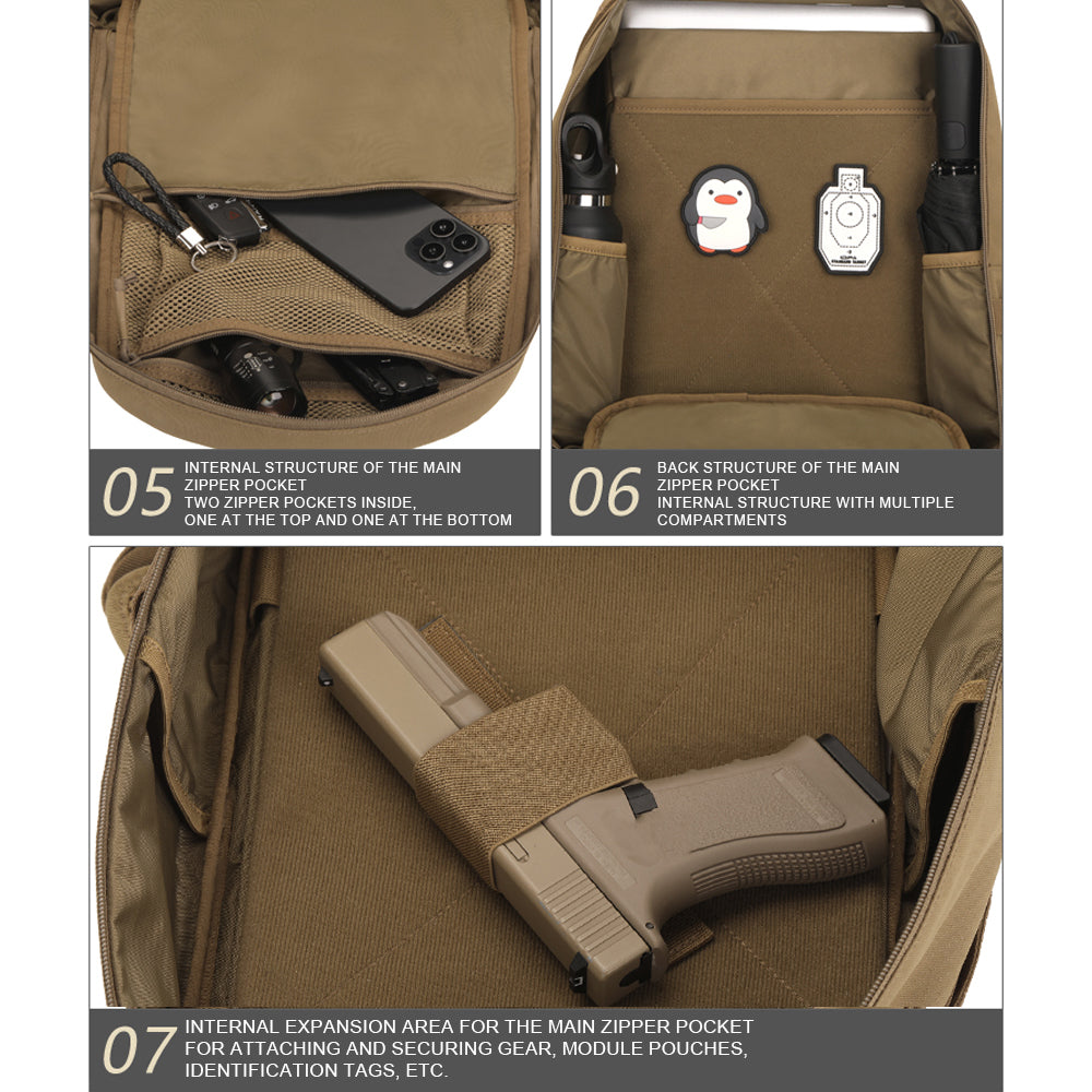 SINAIRSOFT Vanguard Tactical Pack: 500D Laser-Cut MOLLE