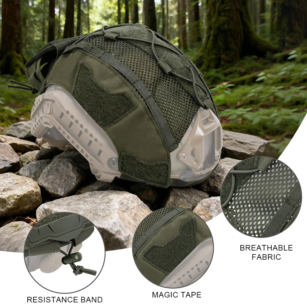 SINAIRSOFT Tactical Helmet Cover For FAST Helmet NVG Battery Pouch