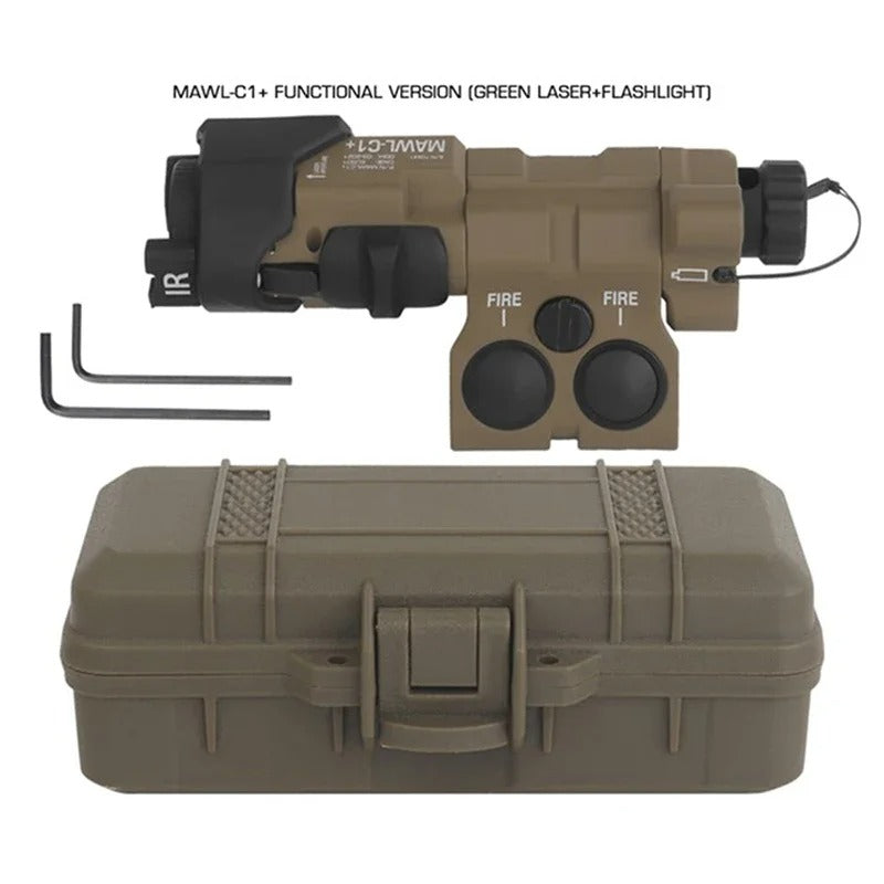 SINAIRSOFT MAWL-C1 Functional Version Red/Green Laser Light Rail Flashlight
