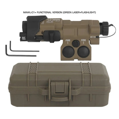SINAIRSOFT MAWL-C1 Functional Version Red/Green Laser Light Rail Flashlight
