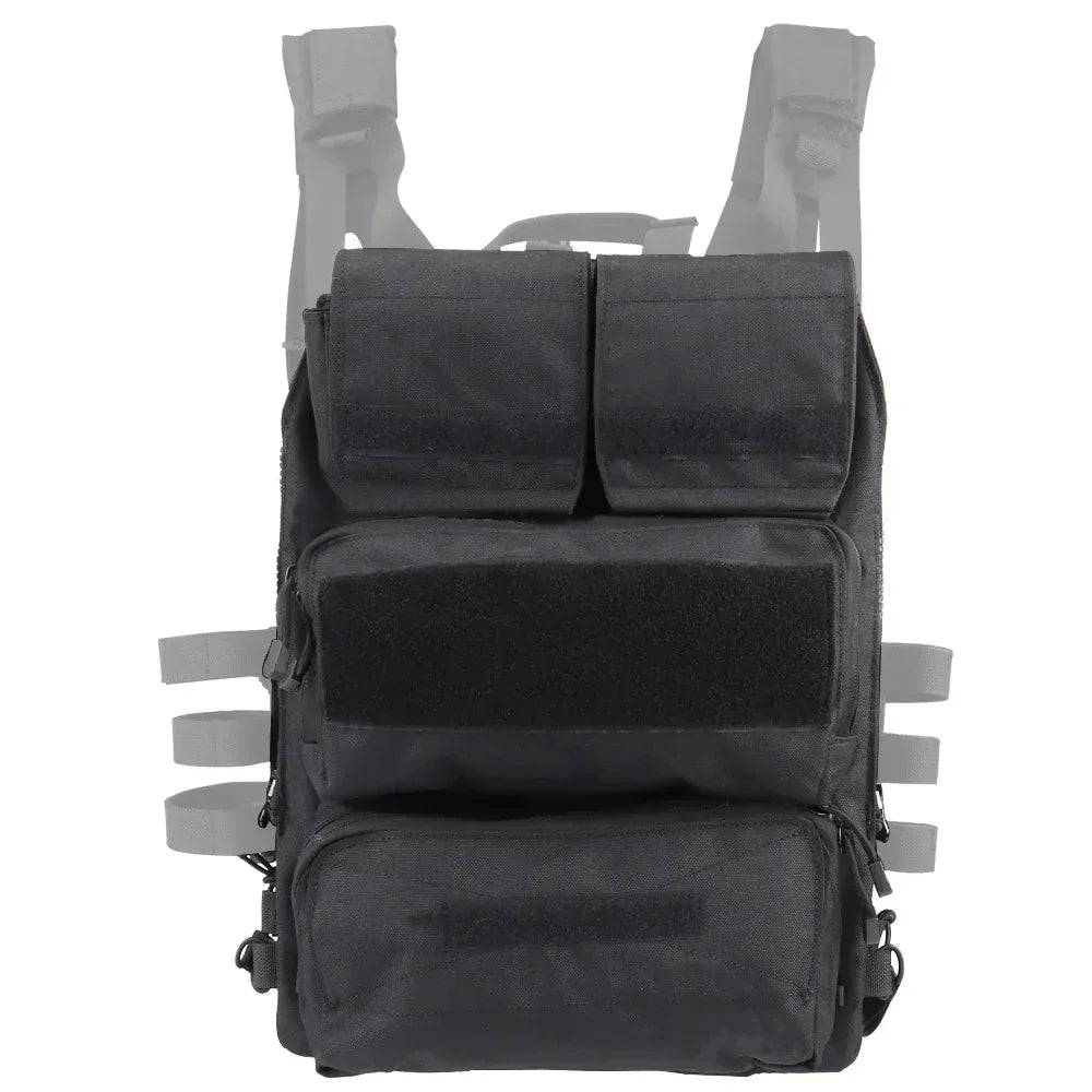 SINAIRSOFT Tactical Zip-on Panel Pouch Airsoft Plate Carrier Back Zip Pack Bag