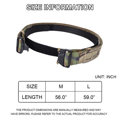 SINAIRSOFT Tactical Quick Release Metal Buckle 2 Inch Combat Belt