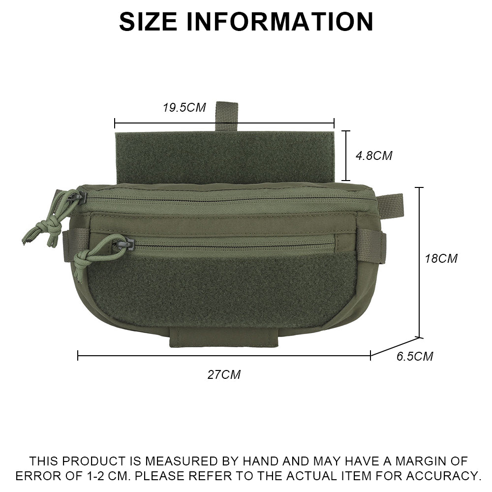 SINAIRSOFT Tactical Drop Pouch Dual Purpose Best Waist Pack Utility Bag for Chest Rig Vest