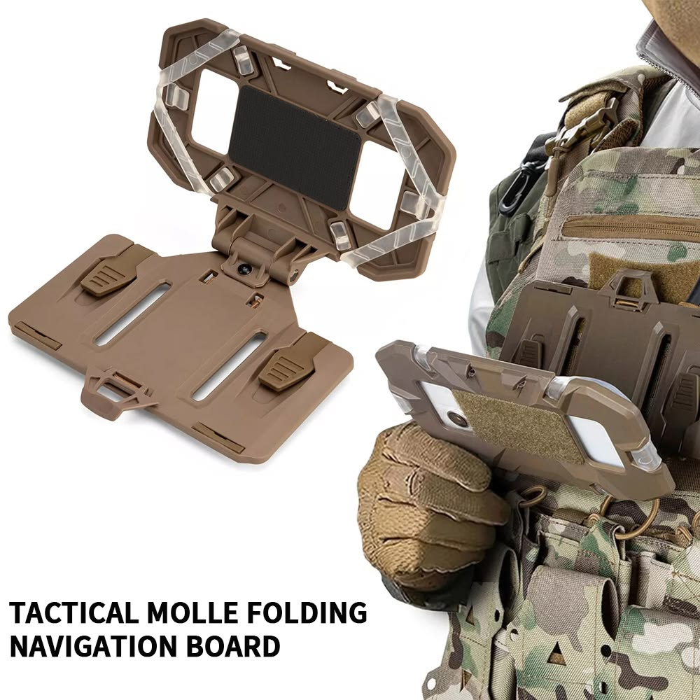 SINAIRSOFT Tactical Vest Front Folded Navigation Board Mobile Phone Holder Phone Bag