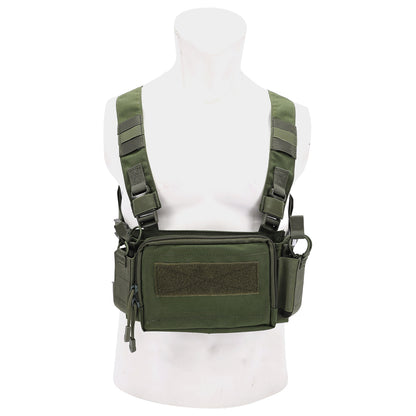 SINAIRSOFT Tactical Chest Rig Vest CRM Harness M4 5.56 Magazine Insert Flatback