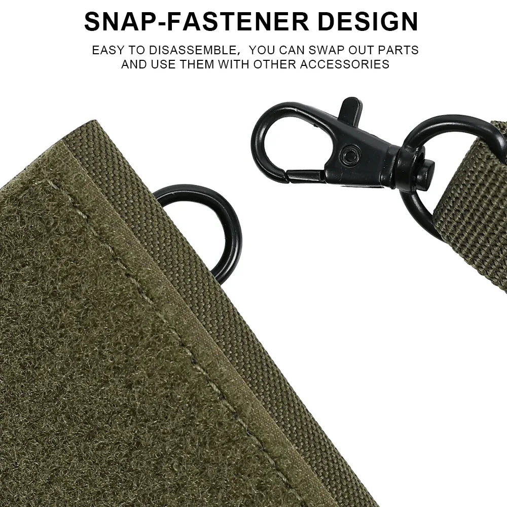 SINAIRSOFT Tactical ID Card Holder Hook & Loop Patch Badge Credit Bag Neck Lanyard Key Ring