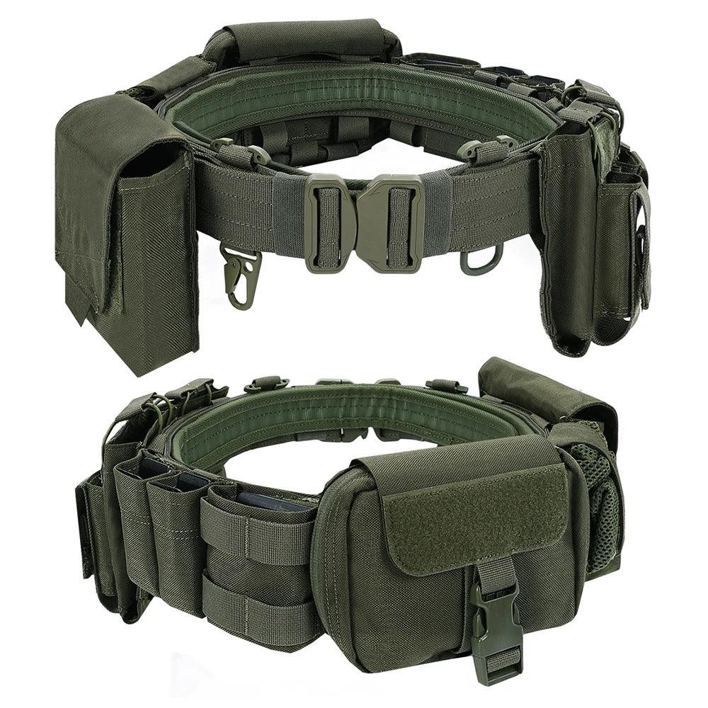SINAIRSOFT طقم حزام تكتيكي من النايلون 1000D مع حزام مزدوج وحقيبة مجلة 5.56/7.62