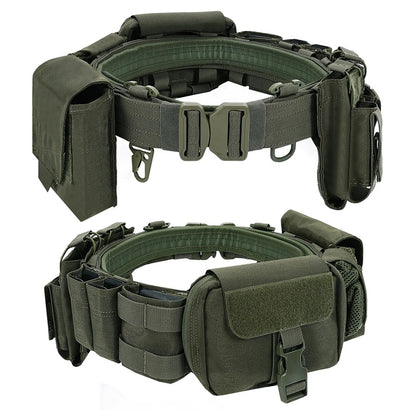 SINAIRSOFT 1000D Nylon Tactical Belt Set with Double Belt 5.56/7.62 Magazine Pouch
