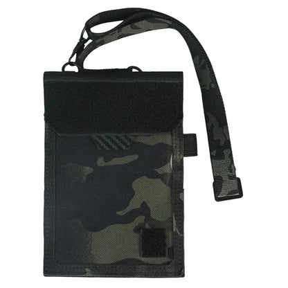 SINAIRSOFT Taktika ID-karta Posedilo Kun Hoko kaj Buklo, Insigna Kredita Sako, Kola Ŝnuro, Ŝlosila Ringo