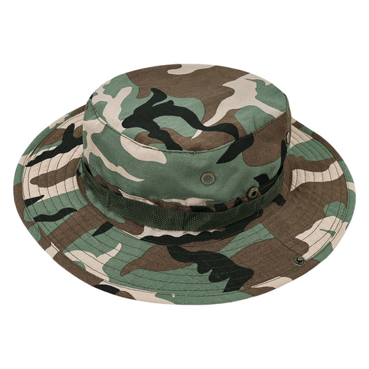 SINAIRSOFT Tactical Boonie Hat Camo Bucket Wide Brim Sun Fishing Bush Booney Cap