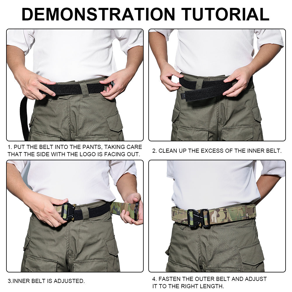 SINAIRSOFT Tactical Quick Release Metal Buckle 2 Inch Combat Belt