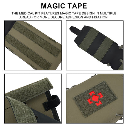 SINAIRSOFT Tactical Medical Pouch Detachable First Aid Kit Laser Cut EDC MOLLE IFAK Pack