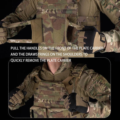 SINAIRSOFT Tactical Molle Zip-on Panel Plate Carrier Vest AVS JPC 2.0 Zip Pack Pouch Bag