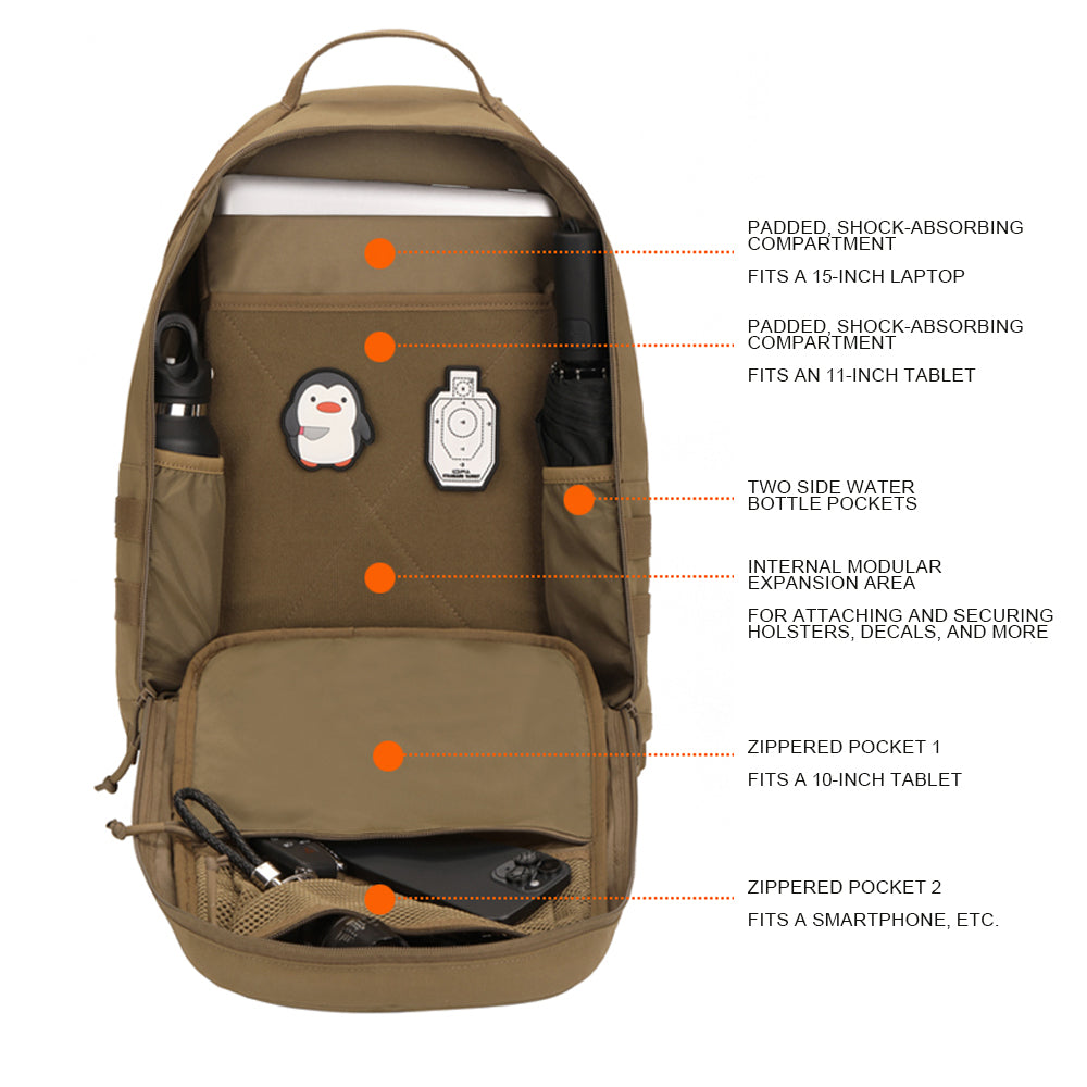 SINAIRSOFT Vanguard Tactical Pack: 500D Laser-Cut MOLLE