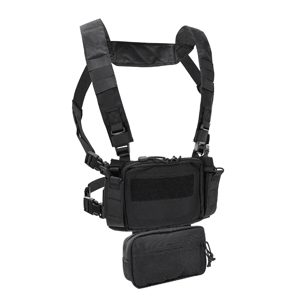 SINAIRSOFT Tactical Chest Rig Vest Modular Recon Harness Pack w/ Magazine Pouch Bag