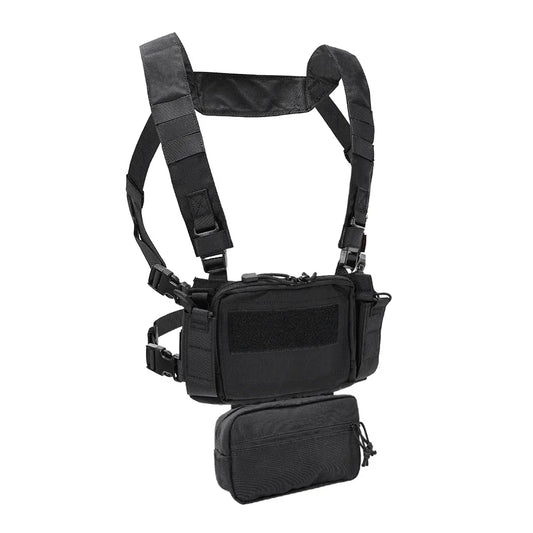 SINAIRSOFT Tactical Chest Rig Vest Modular Recon Harness Pack w/ Magazine Pouch Bag