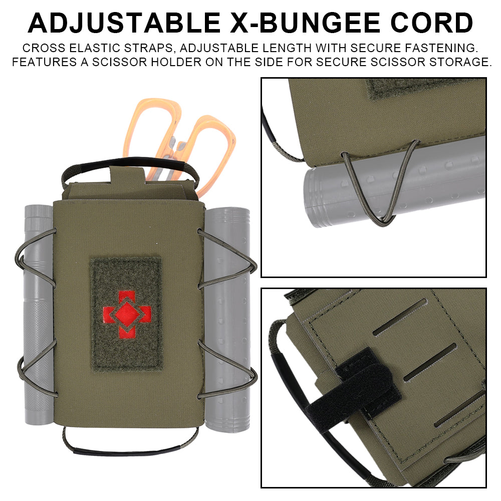 SINAIRSOFT Tactical Medical Pouch Detachable First Aid Kit Laser Cut EDC MOLLE IFAK Pack
