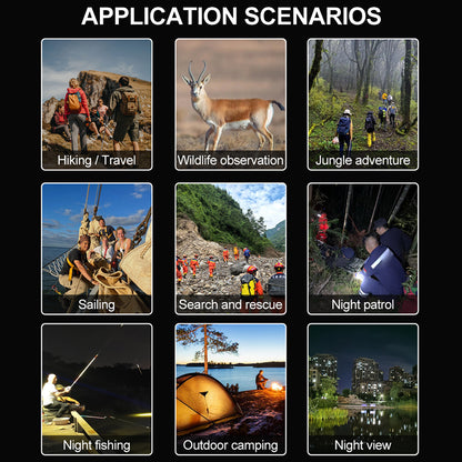 SINAIRSOFT Digital Infrared Night Vision Binoculars 4K 3D Head Mounted Goggles 8X Zoom 300M