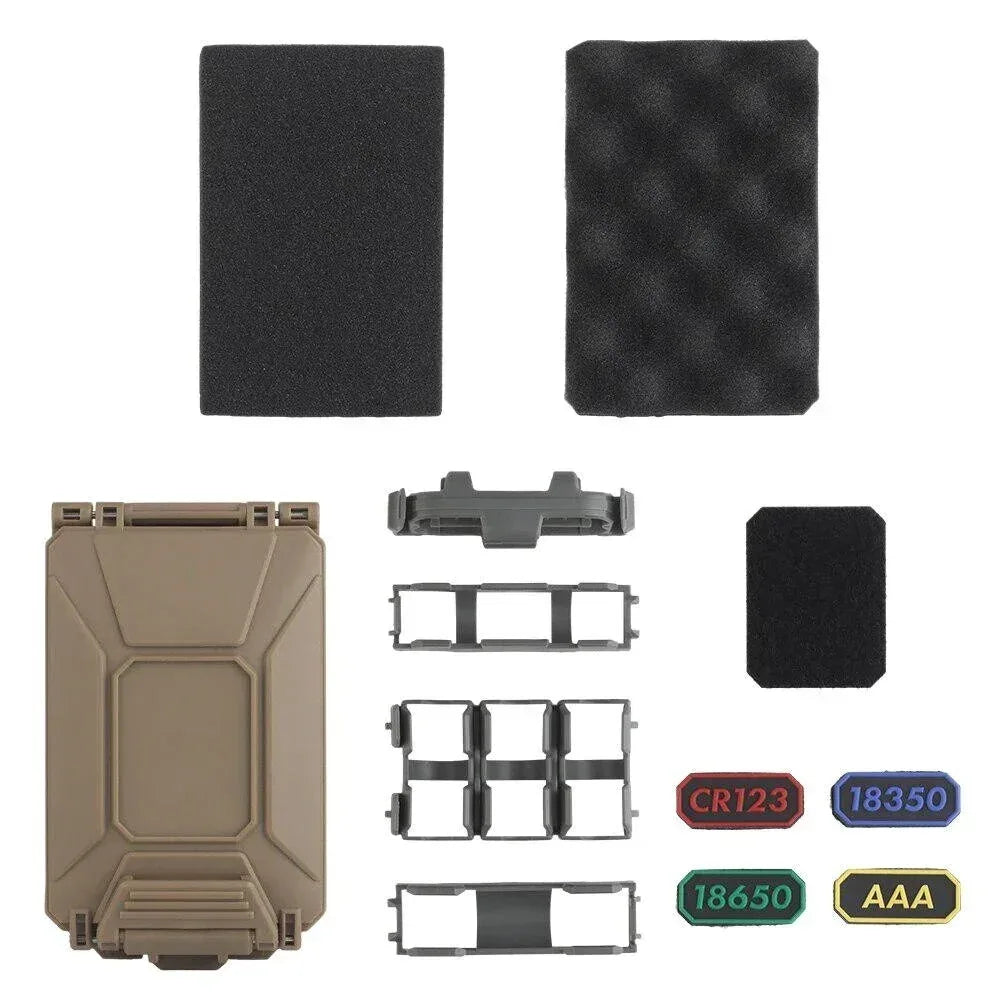 SINAIRSOFT Modular Battery Container For CR2032 18650 CR123A Molle Vest Storage Box