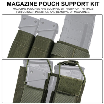 SINAIRSOFT 1000D Nylon Tactical Belt Set with Double Belt 5.56/7.62 Magazine Pouch