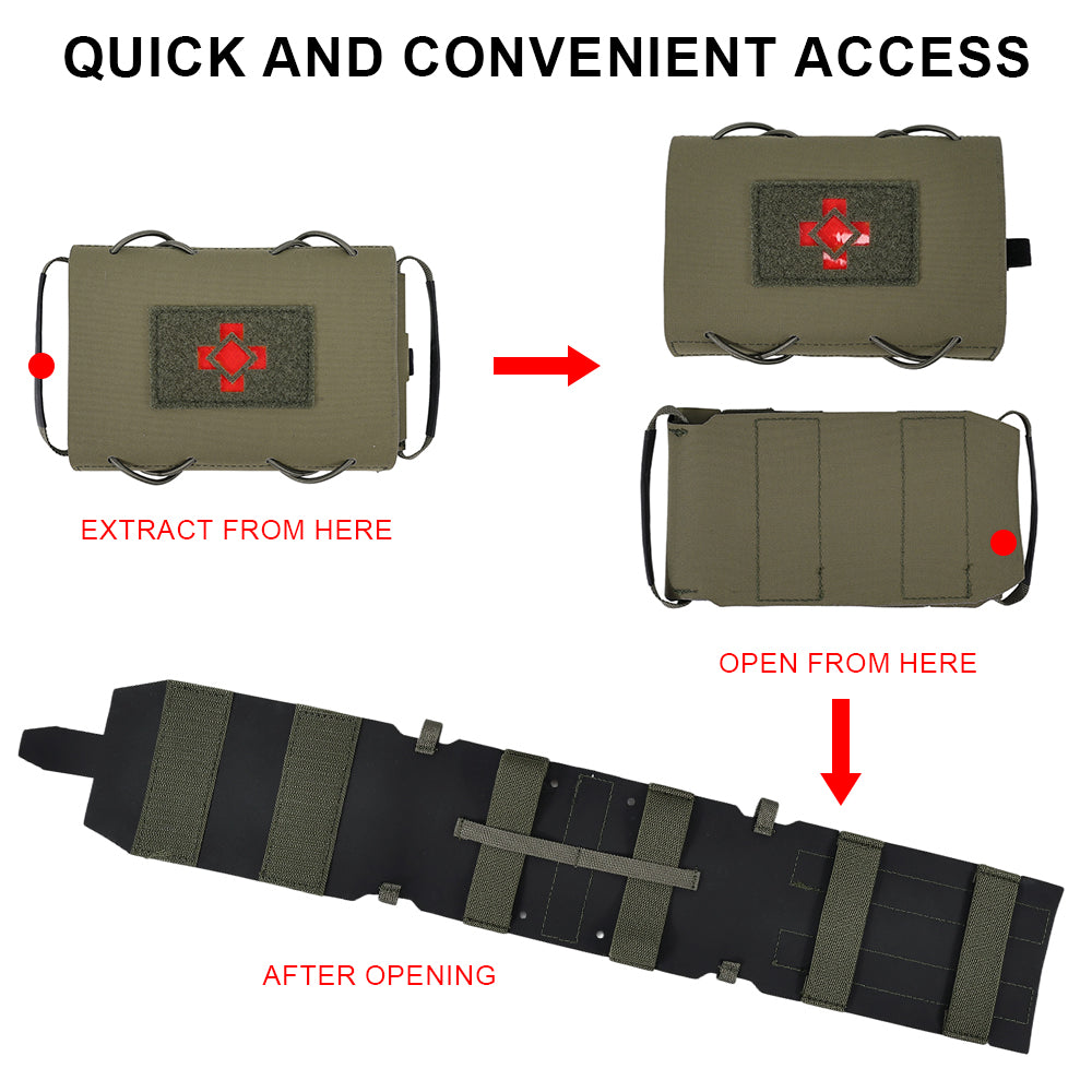 SINAIRSOFT Tactical Medical Pouch Detachable First Aid Kit Laser Cut EDC MOLLE IFAK Pack