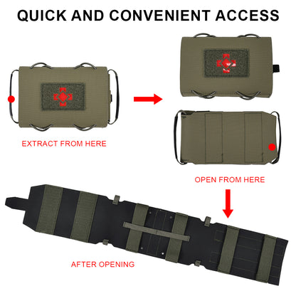 SINAIRSOFT Tactical Medical Pouch Detachable First Aid Kit Laser Cut EDC MOLLE IFAK Pack