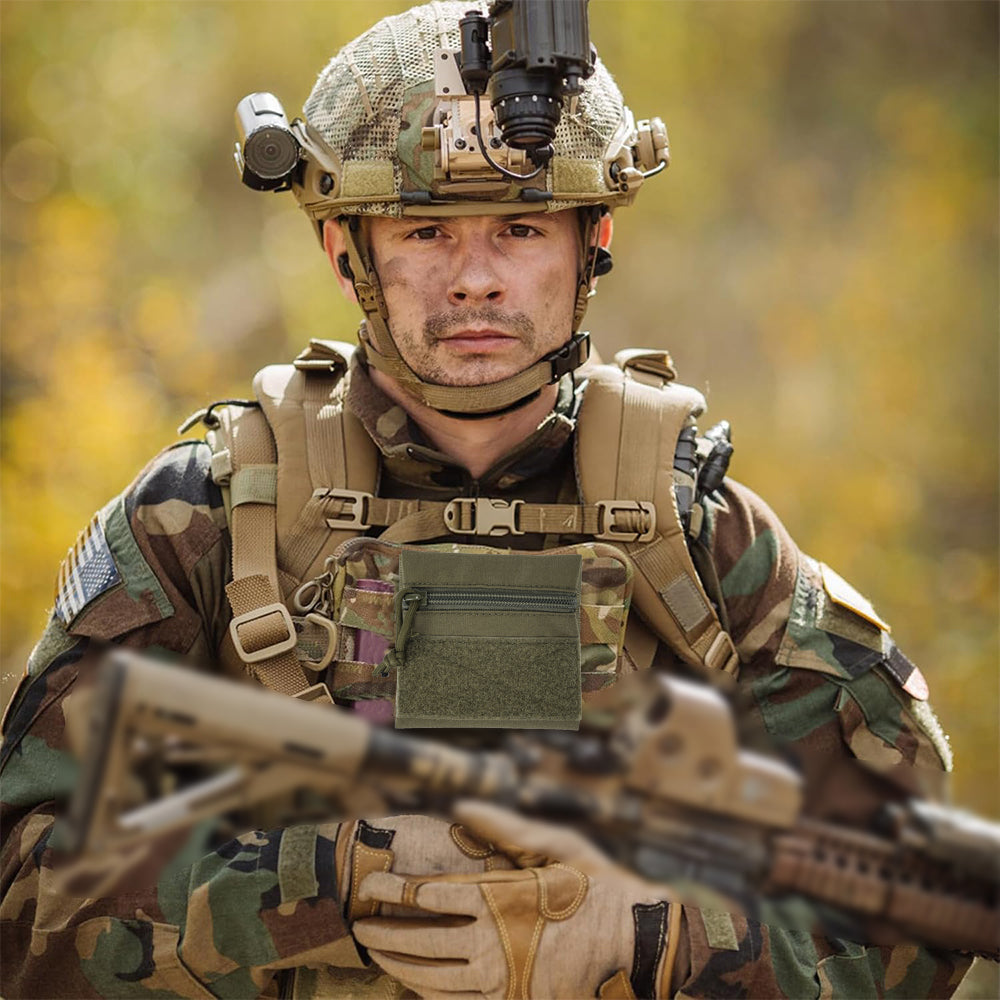 SINAIRSOFT Tactical Micro Flat Zipper Pouch Portable Storage Bag